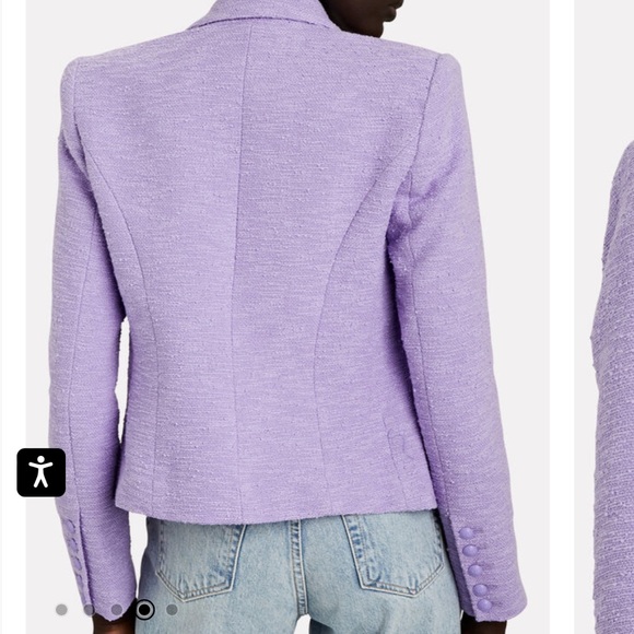 L’ agence tweed lavender blazer preloved size small - Picture 2 of 5